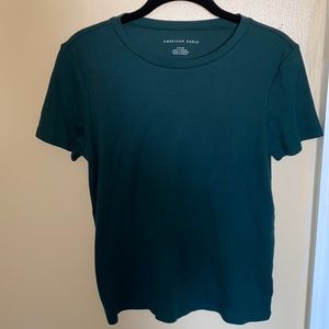 Simple, dark green American Eagle Tee